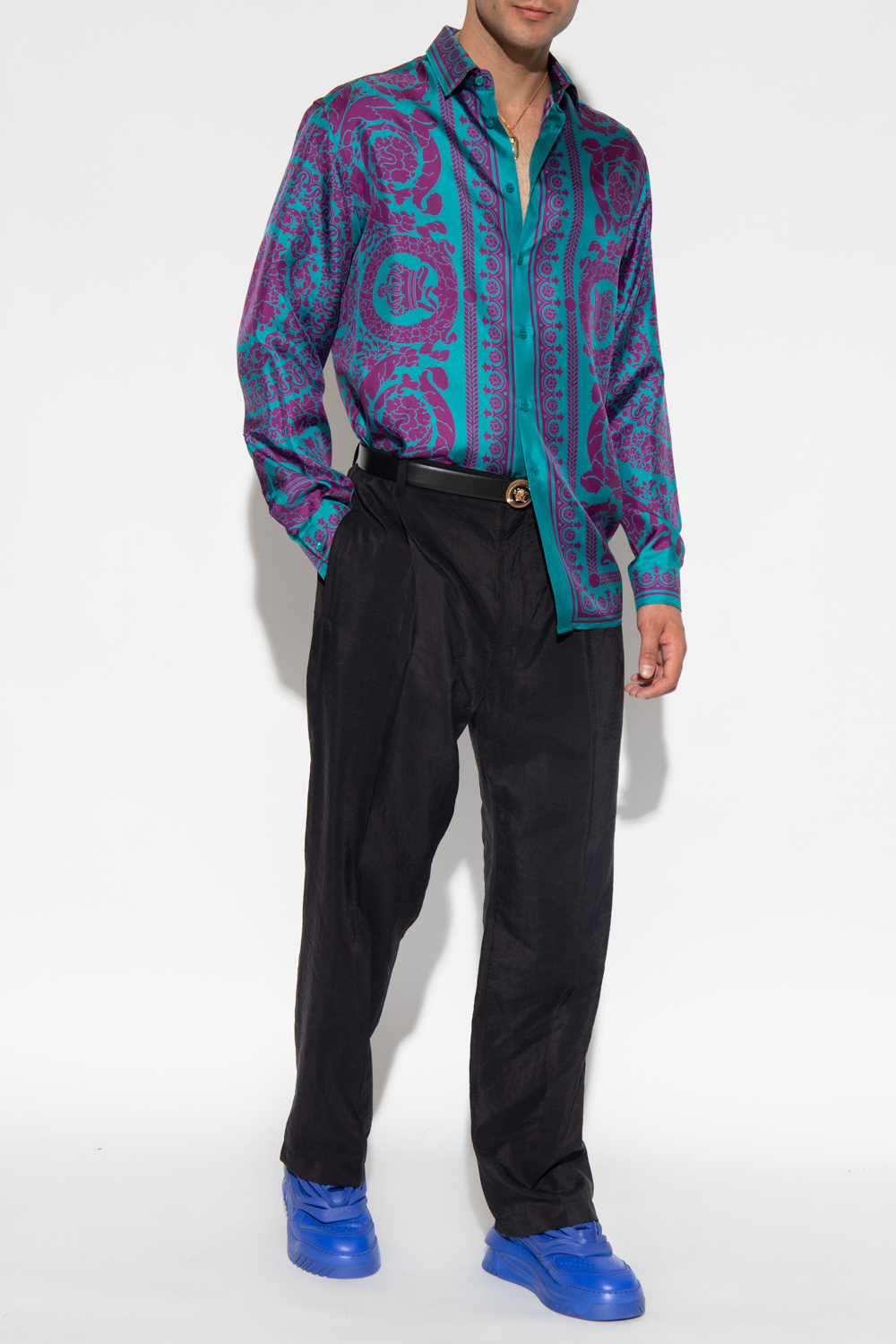 romee twill jacket | Silk shirt Versace - IetpShops Italy